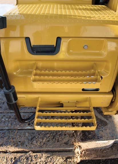 Safe Work Environment Features to help protect you day in and day out Secure Contact Points Multiple large steps as well as handrails will get you into the cab as well as a leg up to the compartments.