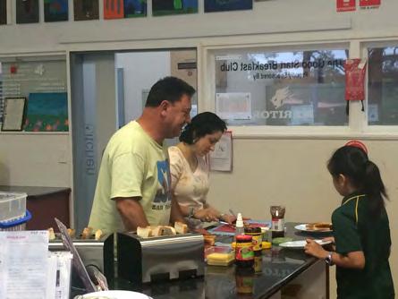 As part of our Core Value of we are socially & environmentally responsible Meritor team members volunteer to help out on a weekly basis to prepare breakfast for the children.