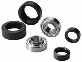 BEARINGS LAU-PAK SLEEVE SEALED TYPE BEARINGS WITH INSULATOR Self-aligning, factory packed with a supply of plastic petroleum assuring proper lubrication during