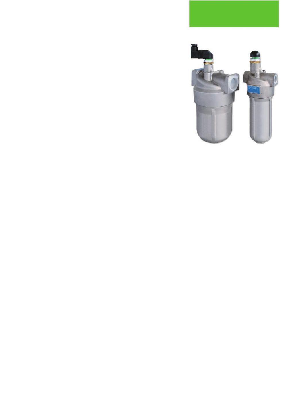 HYDRAULIC FILTRATION F4-DMD series In line medium pressure filters Technical Information Pressure: Max working (acc. to NFPA T 3.1.
