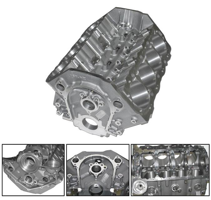 MERLIN Gen VI World Products is offering a new Gen VI Big Block compatible design. This block uses a one-piece rear seal, and has the Gen VI style oil pan rail and front cover bolt pattern.