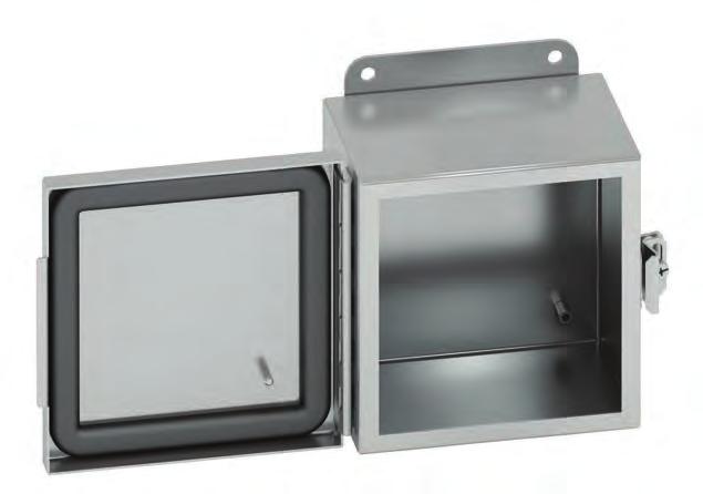 Type 4 X Panel Enclosures JIC Enclosures Type 4X Continuous Hinge Cover ata Sheet Seamless, poured in-place gasket Type 4X Panel Enclosures Application Houses electrical controls and instruments