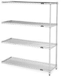 How to Use Starter and Add-On Units Start a run of shelving with a Starter Unit, which consists of four posts and four shelves.