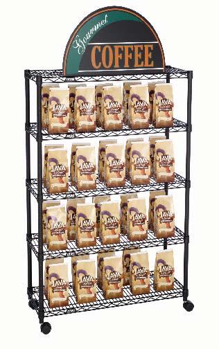 VISUAL MERCHANDISING Point-of-Purchase Display Shelving Merchandising Solutions... This durable and attractive wire shelving display unit is the perfect solution to show-off your merchandise.
