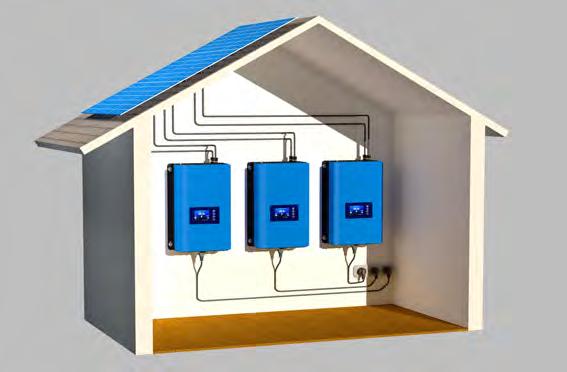 Multiple inverters can be connected in parallel to creat bigger system.plug and play installation.