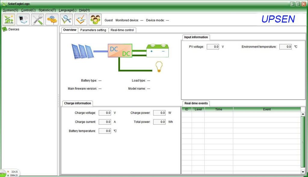 7 MPPT Parameter Setting When controller connect with battery and it is in on state,the controller will show the information of Work Status. 7.