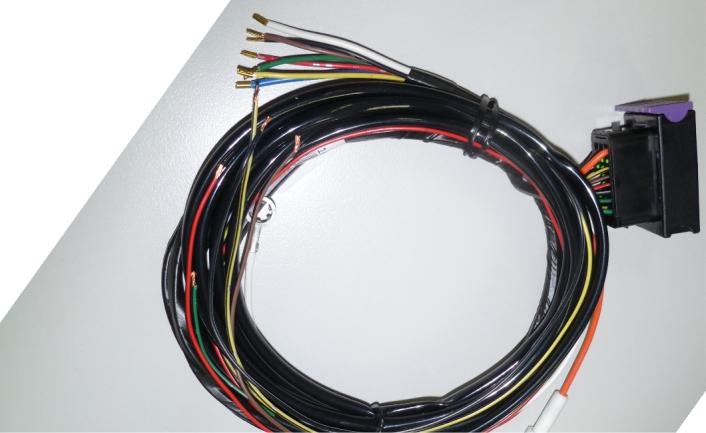 PART No: 0496WP. At the rear of the vehicle, locate the 007-WL harness blue connector ().. Locate the label () near the blue connector and cut the blue connector () off at the label ().
