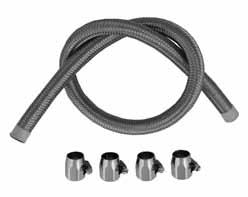 Includes braided, covered line and econo seal chrome end clamps. 77425 2 Ft.