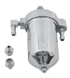 Features slip on hose fittings which can be substituted with screw in fittings to accept metal