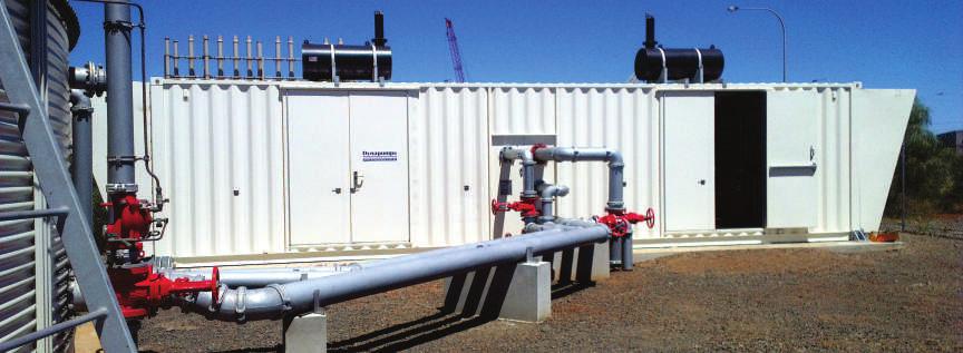 Worley Parsons Product details Containerised dual diesel fire pump system with jockey pump in accordance with AS2941:2008 Flow Rate 228m /h Total Dynamic Head 107m Pumps Supplied Southern Cross