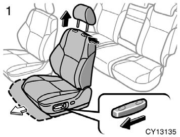 Flattening seatbacks (power seat) CAUTION Do not allow passengers to ride on the flattened seat while driving; use the seat in the normal position.