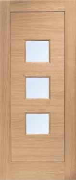 NEW Turin Glazed Oak The Turin Oak door s contemporary design includes three large low-e argon-filled, obscure glazed units.