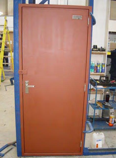 A0/A15 INTERNAL DOOR Door frame manufactured from Z section frame, finish prime painted.