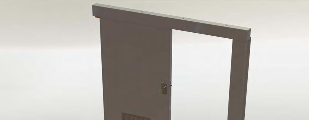 B15 SLIDING DOOR Door manufactured from 0.9mm double skinned mild steel.