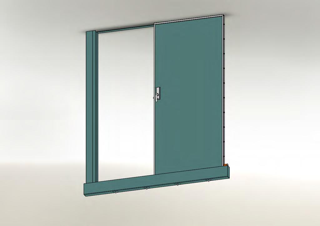 ALUMINIUM SLIDING DOOR Double skinned aluminium alloy sliding door supplied with bulkhead frame. Door fitted with mortice latch and recessed handle both sides.
