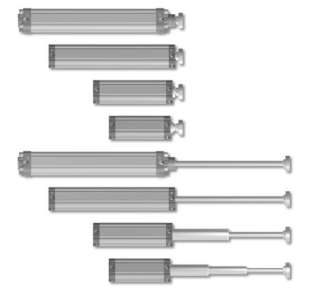 Maximum applicable torque [Nm] for non-rotating rod Torque 2-stages 3-stages 32 0,8-40 1 0,5 50 2 0,8 63 3 1 The telescopic cylinder works in optimal conditions when the load is axial, i.e. with the cylinder placed vertically, upwards or downwards.