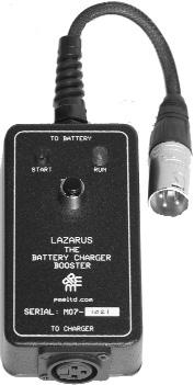 - 104 - VI. Lazarus M07 Battery Charger Booster Lazarus M07 The Lazarus is a specially designed battery charger booster that helps start the charging of depleted batteries (less than 18 volts).