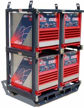 STICK WELDERS AND PAKS E500 Extreme-Duty Welder DC CC 2kW Rugged Tubular Pak-Lok-Frame Available as 4Pak and 6Pak Multioperator Systems Built to Red-D-Arc Extreme-Duty Arc Force, Remote Control,