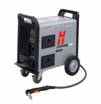 PLASMA CUTTERS (PAC) Powermax 1650 CC DC Handheld or mechanized plasma system for cutting and gouging metal For Cutting 1 1/4" (32 mm) Recommended, at speeds > 20 IPM (500 mm/min) For Cutting 1 1/2"
