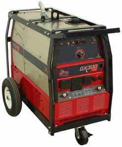 GASOLINE ENGINE-DRIVEN WELDERS GX300 Multiprocess Welder DC CC CV 10kW 305 amps DC Output at 100% Duty Cycle 22 HP Kohler Command CH22 Air-Cooled Gasoline Engine DC Stick, CV Wire and DC Pipe Welding