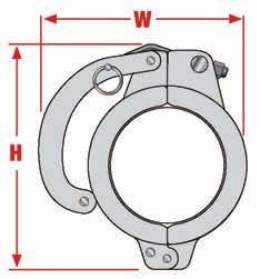 Maintenance is easy to perform Aluminum Bolt Clamps Features: Lightweight yet rugged.
