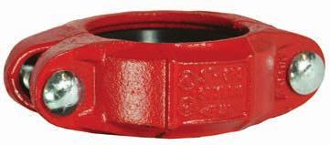 Grooved Pipe Connections Painted Iron Groove x Groove Bolt Clamps Features: ensures a leak-tight connection compatible with Ethanol, ULSD, bio-diesel and gasoline Size Description 2" painted iron