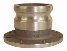 TTMA Flange x Cam & Groove Couplings Application: Standards: Materials: Features & Benefits: Used to connect dry bulk