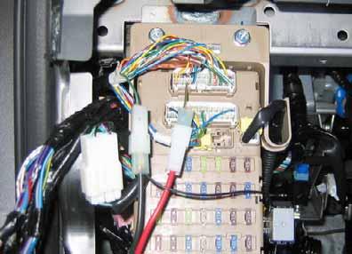 Connection on 0-pin connector A (i5) of central electrical box. Produce connections as shown in wiring diagram.