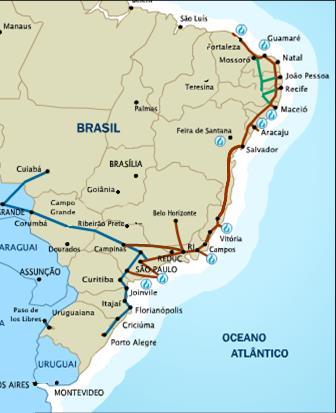 Several other LNG regasification projects are under discussion Projeto Barcarena (PA) Pecém (CE) Salvador (BA) Projeto Barra do Riacho (ES) Projeto Porto