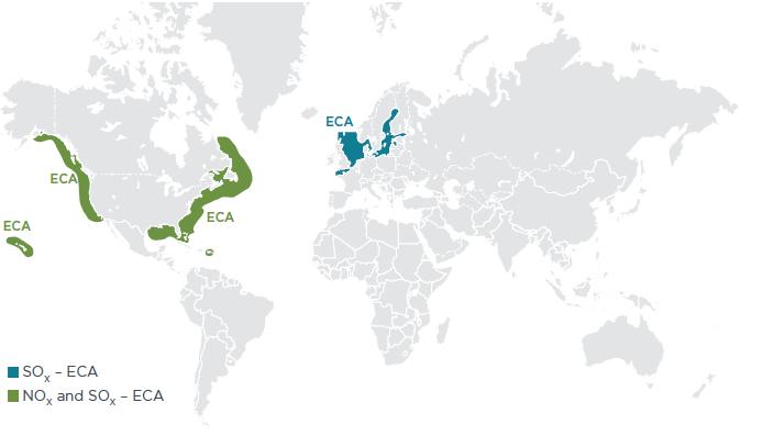 Existing Emission Control Areas (ECAs)