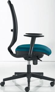 319 High back synchro chair with fabric backrest, ergonomic seat and 2D arms High back synchro chair with fabric backrest, standard seat and arms ajdustable in width Cantilever visir chair, fabric