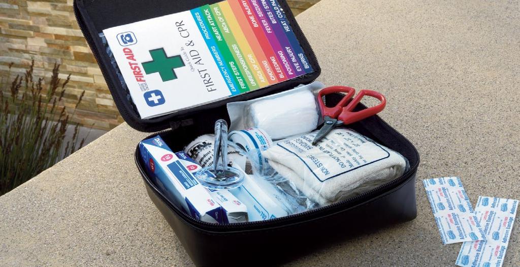 comfort Pivots upward for added convenience PG 12 This multi-functional emergency assistance kit contains tools and supplies to help handle minor emergency situations and