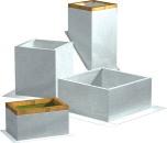 ) Grease Trap - Aluminum trap designed to collect grease residue to avoid drainage onto roof surface.