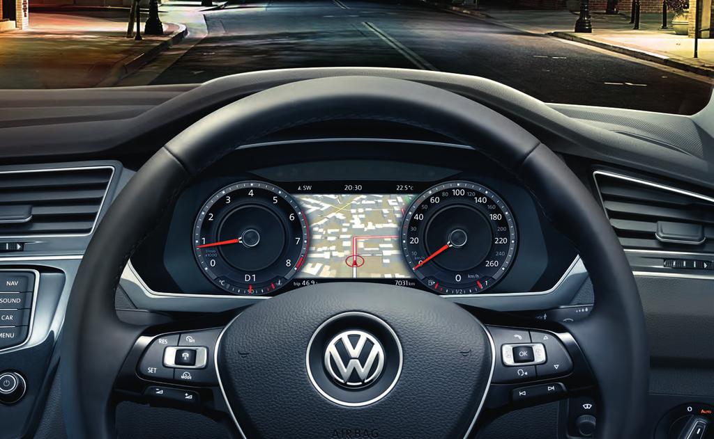 Infotainment packages. Central to driver and passenger enjoyment is the Volkswagen Composition Media infotainment system (standard on Highline).