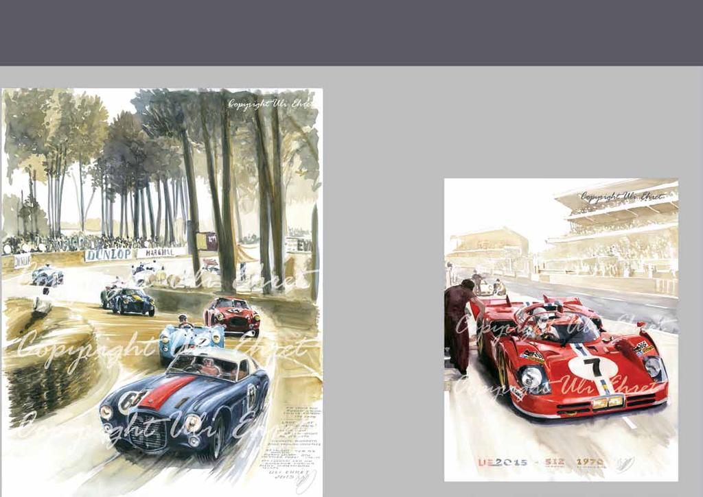 #573 Lancia at Le Mans - On canvas: 120 x 160 cm, 100 x 130 cm, 90 x 120 cm, 70 x 100 cm, 60 x 90 cm, 50 x 70 cm - Framed prints: 50 x 60 cm, 40 x 50 cm, 25 x 30 cm