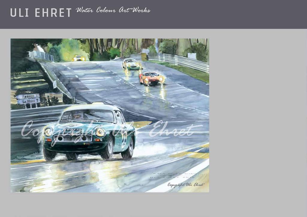 #541 MG B Le Mans Classic - On canvas: 160 x 120 cm, 100 x 130 cm, 70