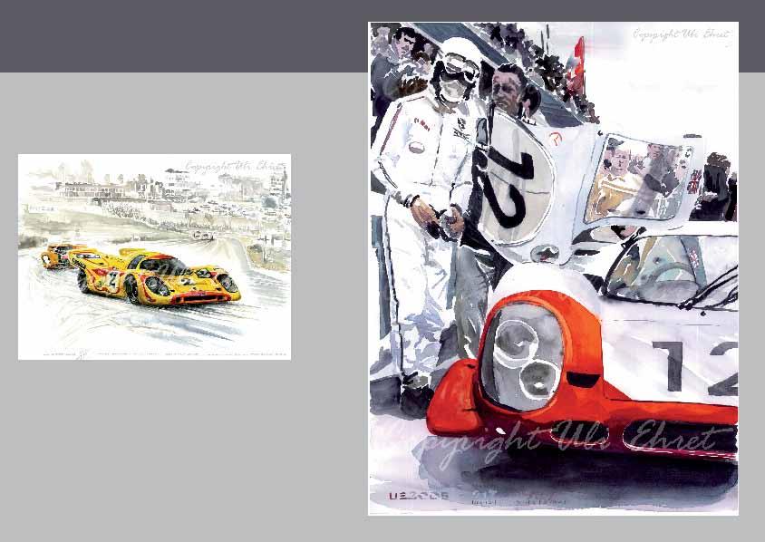 #28 Vic Elford, Porsche 917 Langheck - On canvas: 120 x 160 cm, 100 x 130 cm, 90 x 120 cm, 70 x 100 cm, 60 x 90 cm, 50