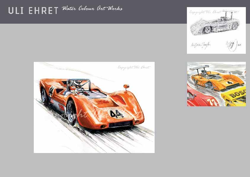 #227-A McLaren M8B - On canvas: 100 x 70 cm, 70 x 50 cm - Framed prints: 40 x 50 cm, 25