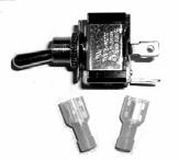 #300-235 Heavy Duty Toggle es with Safety Cover Heavy-duty SPST (on/off) toggle switch with red aircraft switch guard.