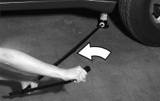 12. Use the wrench to tighten the wheel nuts firmly in a crisscross sequence as shown. 11.