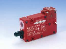 The common feature of all three types is that if the release function is actuated, the safety solenoid monitoring contact is always opened positively and an unexpected machine restart is prevented or