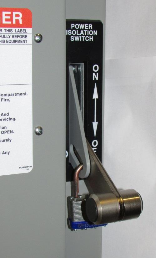 For additional safety, the load terminals of the switch are automatically grounded when the switch is off.