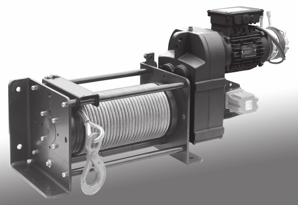 Sales progra Winches C1 Electric wire rope winches for use in areas where people stay under suspended load. (Geran safety regulations BGV C1).