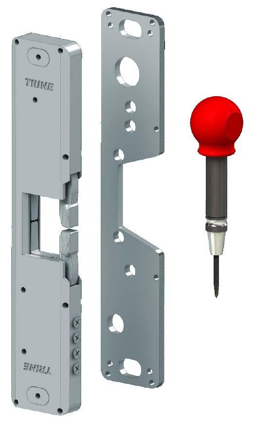 THE INSTALLATION SOLUTION FOR 4800 SERIES STRIKES 4850-ITL NEW 4800 Series Feel the door with the strike on the frame then drill.