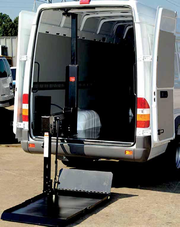 access to the rear of the van.