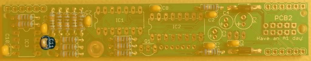 D1, D2 1N5818 2pcs Step 3 Solder ceramic capacitors.