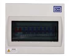 DECOVOLT DISTRIBUTION BOARD CONSUMER UNIT WITH POLYCARBONATE COVER Single phase and neutral sheet steel powder coated distribution system with poly