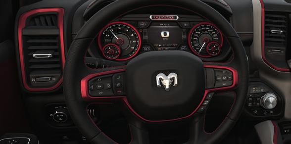 SEATING Only the Ram Rebel interior is bold enough to boast a