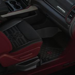 DETAILS From seats and instrumentation down to the floor mats, Ram