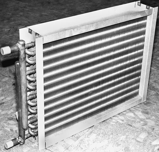 Space Heating Water Coils 9 SHW Model Constructed of seamless copper tubing, aluminum fins, and galvanized steel casing. Mechanical tube expansion process assures maximum heat transfer.